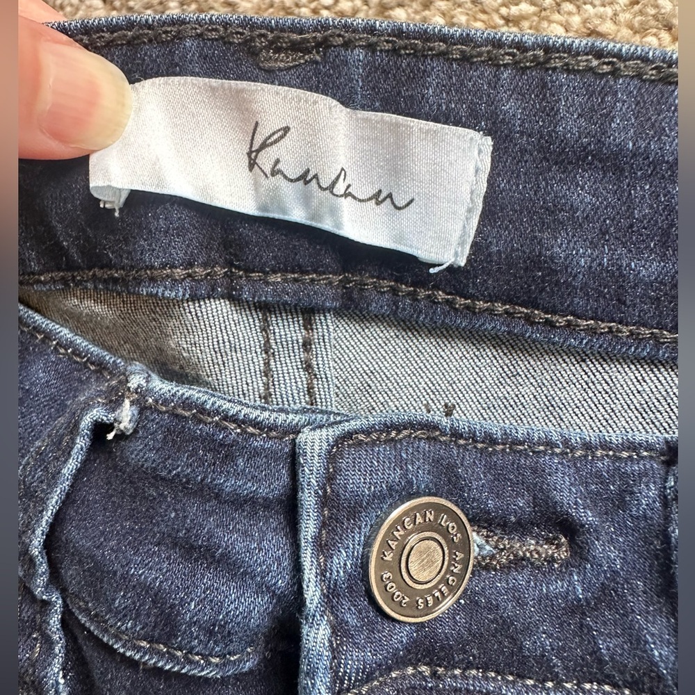 KanCan Dark Indigo Women's Skinny Jeans - Picture 2 of 8